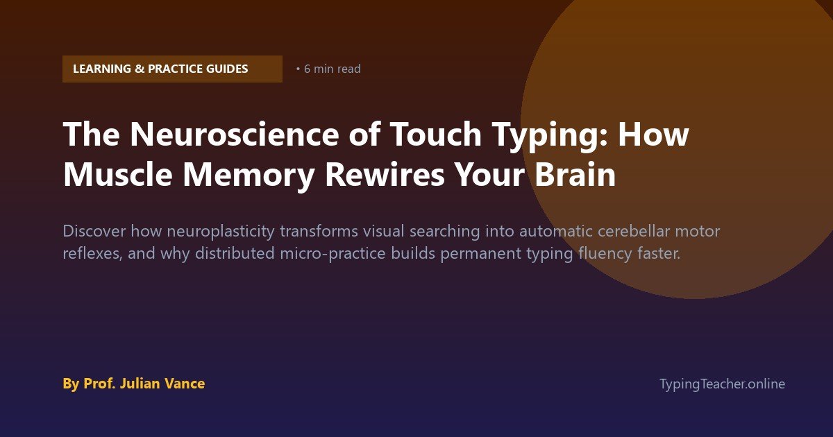 The Neuroscience of Touch Typing: How Muscle Memory Rewires Your Brain